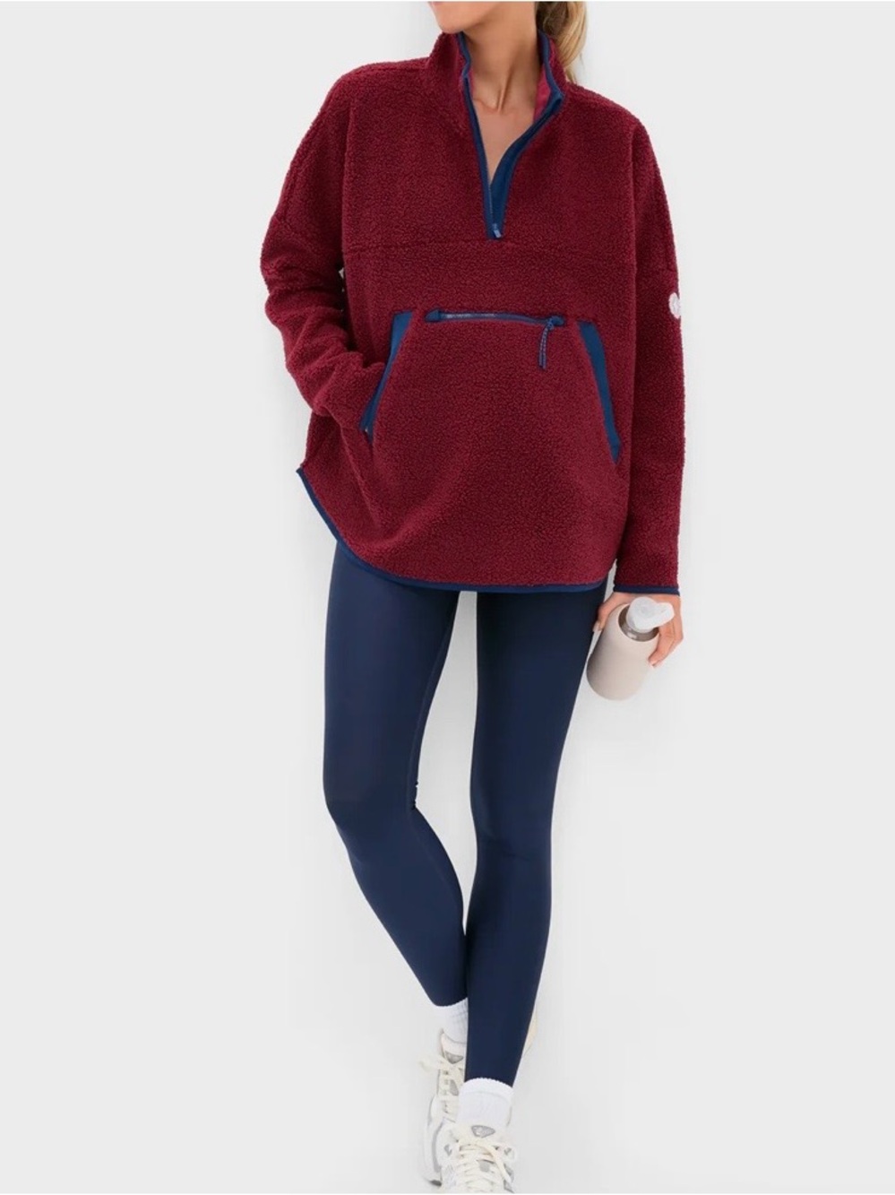 Tuckernuck Sport Cabernet Fleece Cady Quarter Zip, M/L